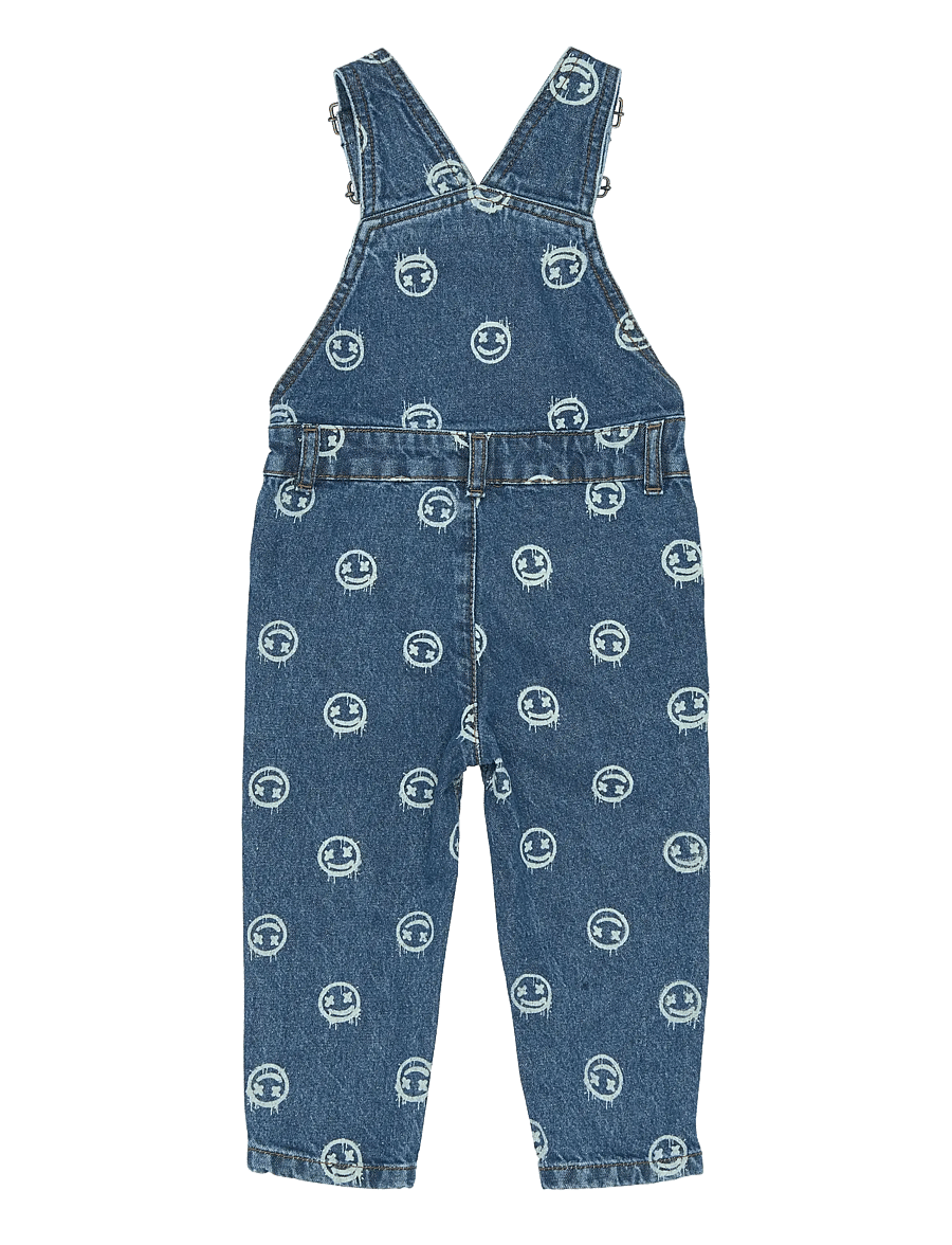 THE NEW SIBLINGS - TNSTSpero Denim Dungarees - medium blue denim aop - 1