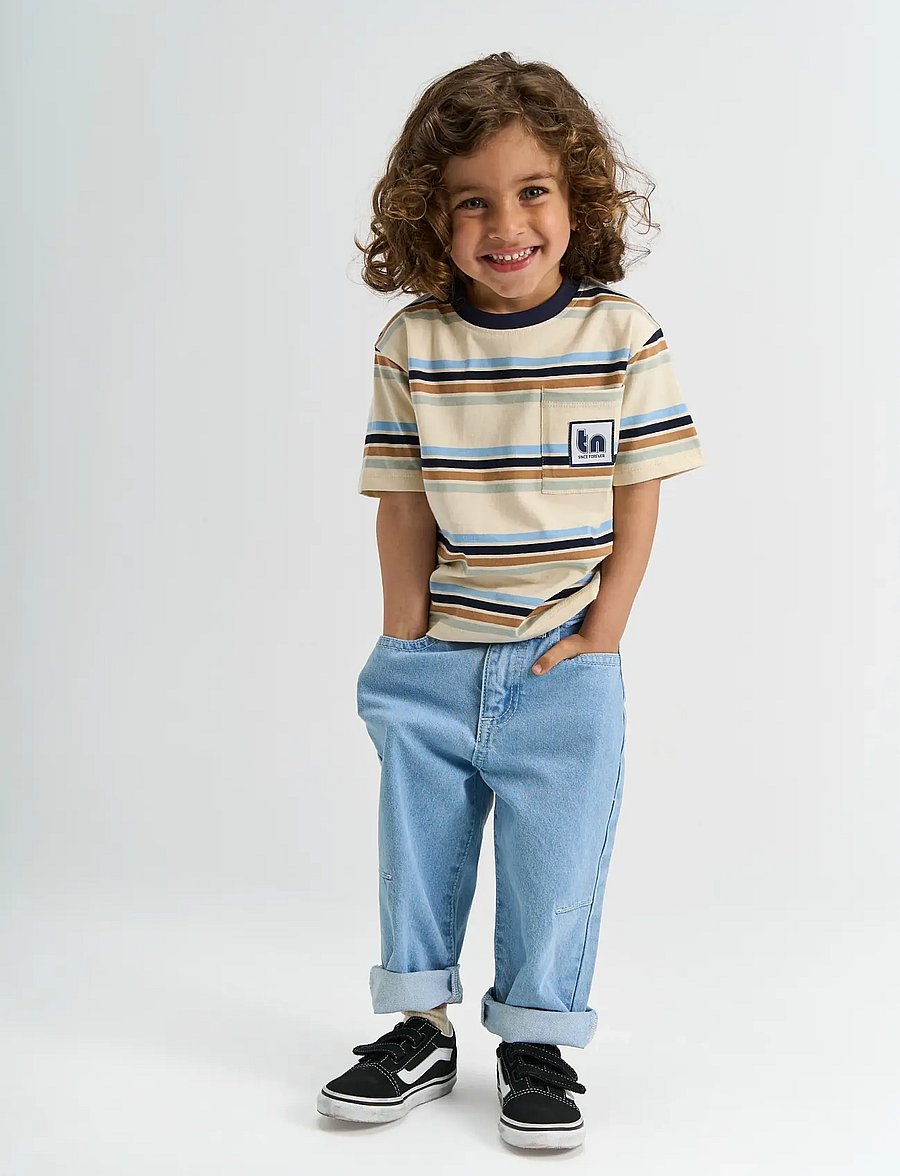 THE NEW SIBLINGS - TNSTSilvio Barrel Fit Jeans - loose jeans - light blue denim - 0
