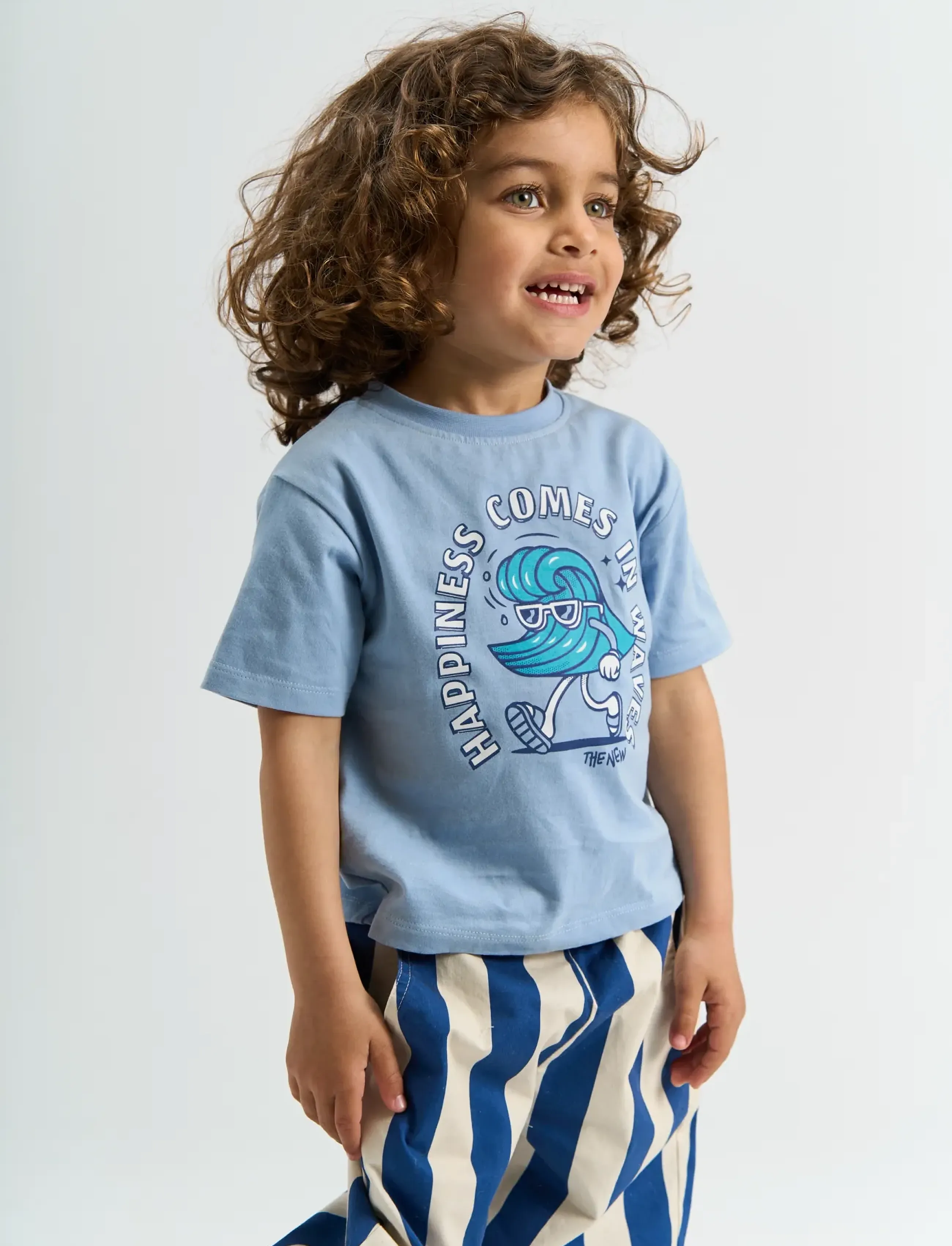 THE NEW SIBLINGS TNSTSilas Baggy Pants - Püksid - TRUE BLUE STRIPED / blue