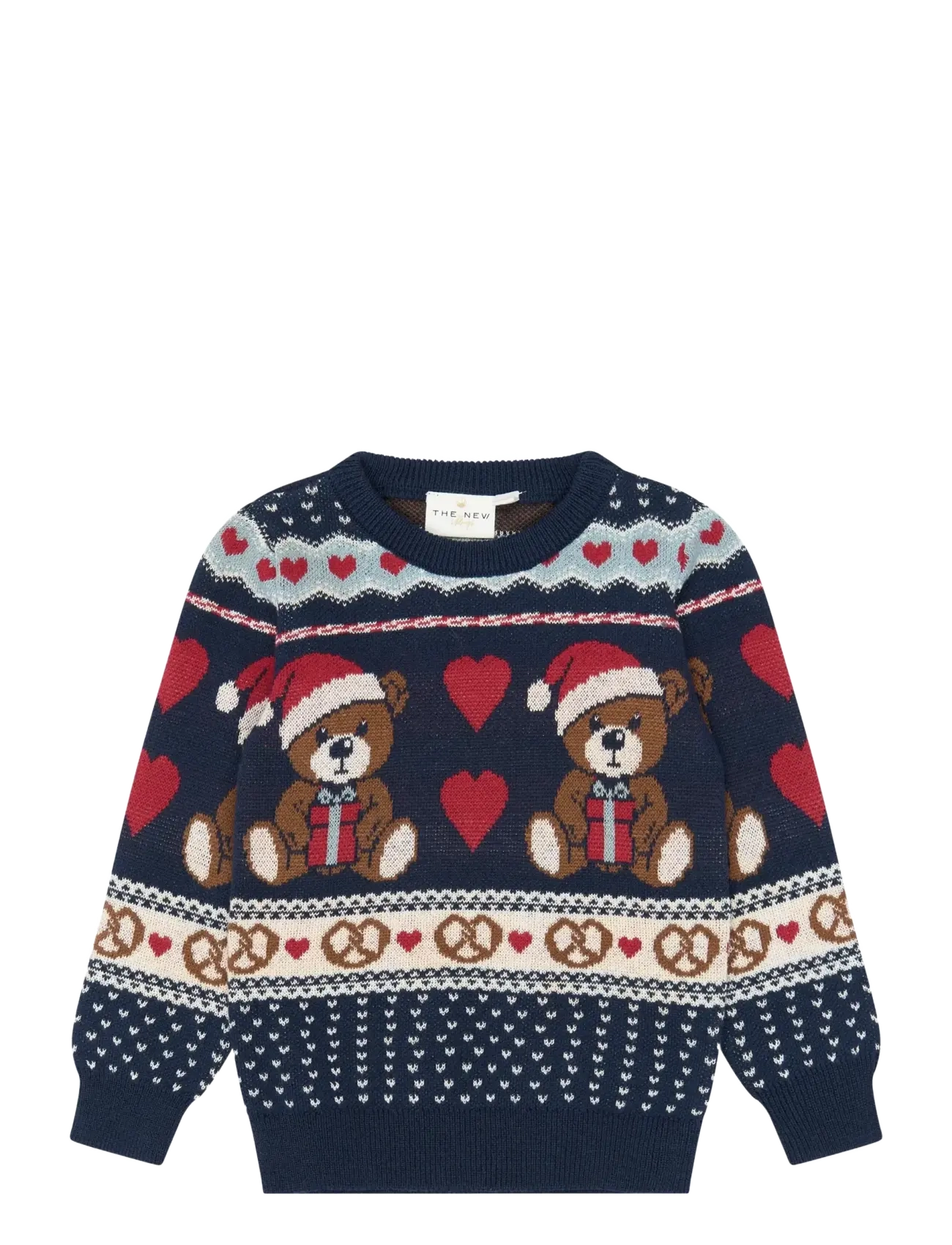 THE NEW SIBLINGS TNSTHoliday Jacquard Pullover - Oberteile - MULTI COLOUR / navy
