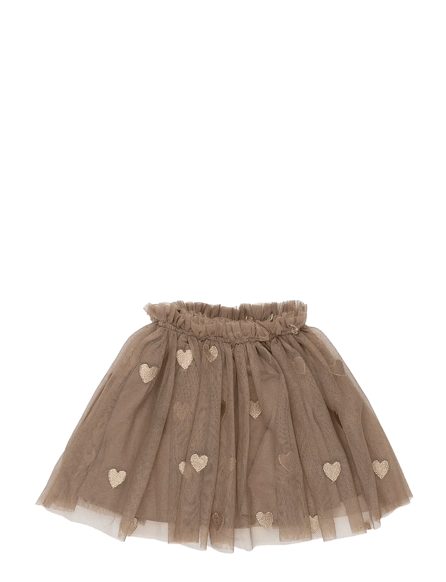 THE NEW SIBLINGS - TNSTYna Mesh Skirt - tyllkjolar - taupe gray emb tn - 0