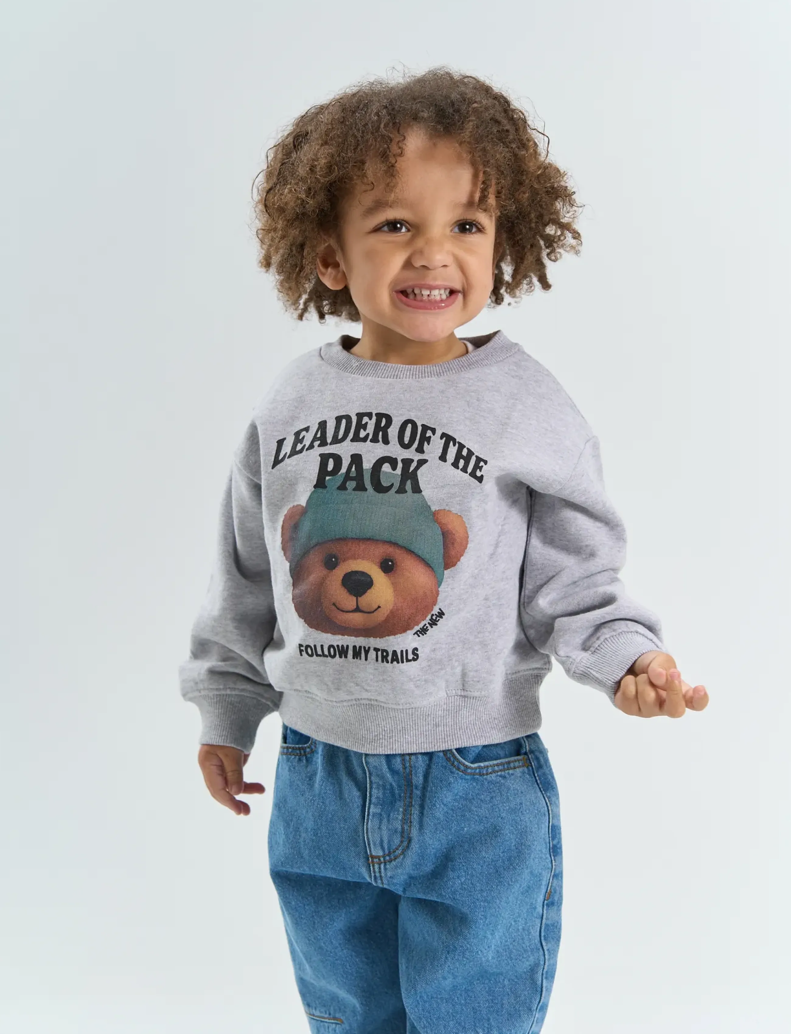 THE NEW SIBLINGS TNSTYvan OS Sweatshirt - Dressipluusid ja kapuutsiga pusad - LIGHT GREY MELANGE / grey
