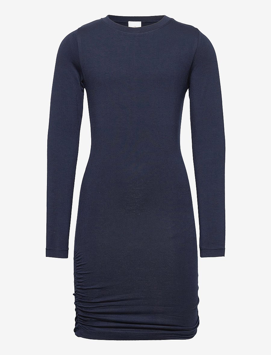 The New - BASIC L_S DRESS NOOS SUSTAINABLE - langärmelige freizeitkleider - navy blazer - 0