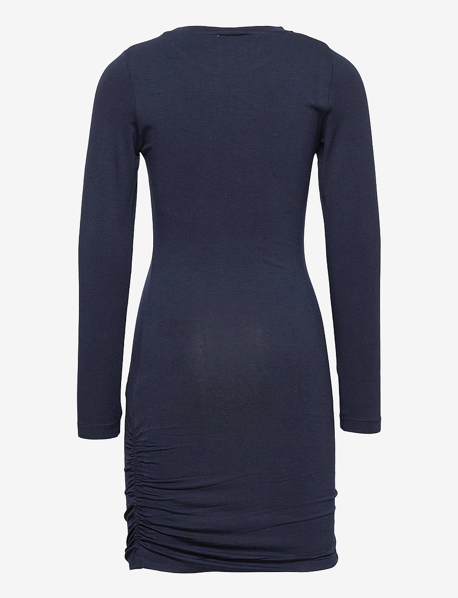 The New - BASIC L_S DRESS NOOS SUSTAINABLE - langärmelige freizeitkleider - navy blazer - 1