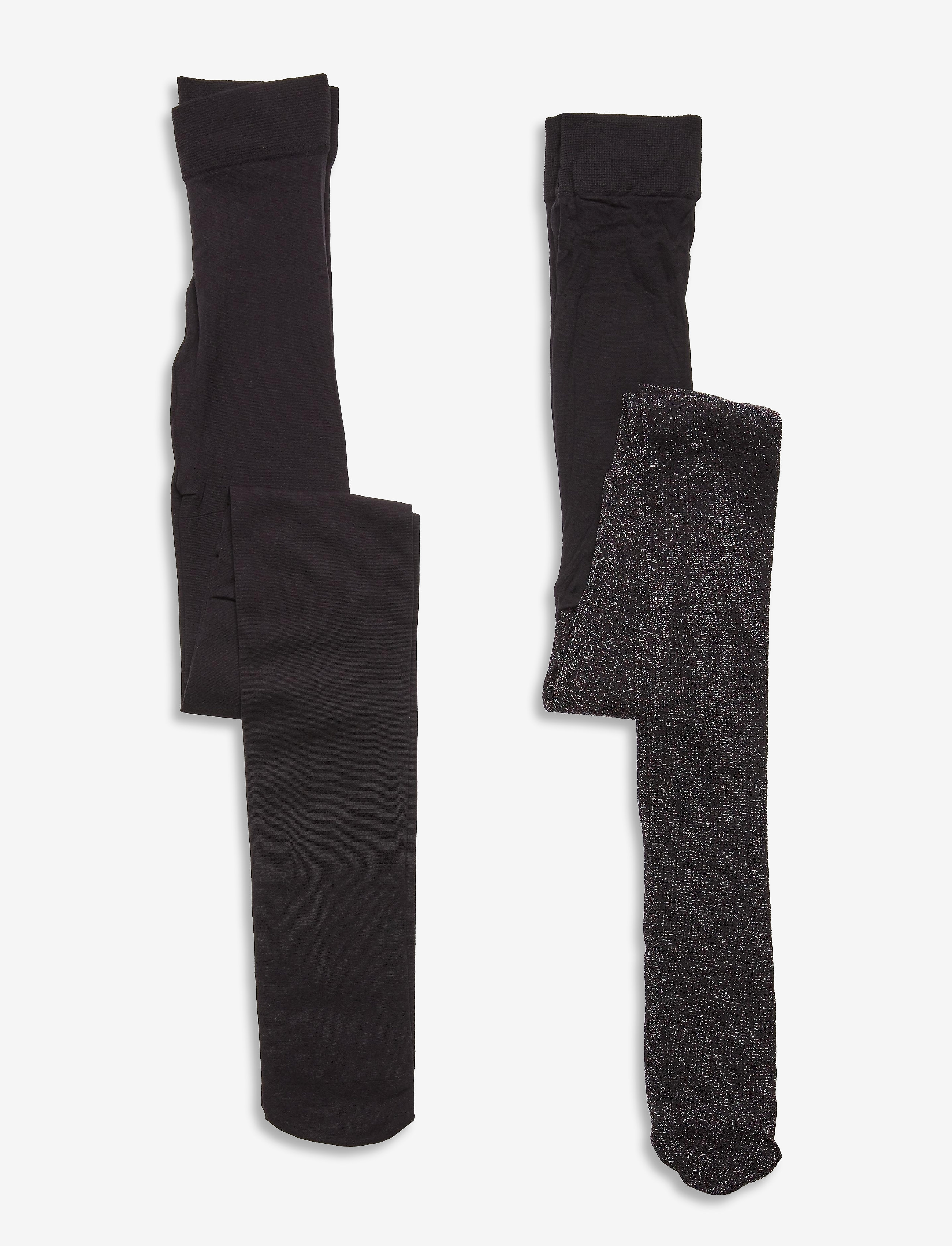 The New 2-PACK TIGHTS GLITTER/SOLID NOOS - The New - MULTI / black