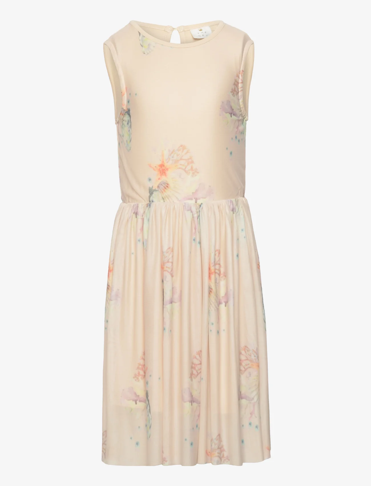The New - TNGIGI S_L DRESS - sleeveless casual dresses - white swan coral aop - 0