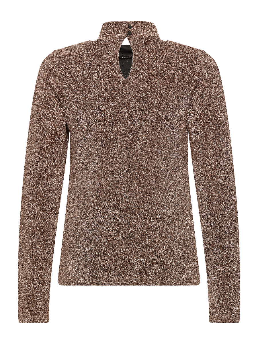 The New - TNIdalou L_S Tee - lange mouwen - gold glitter - 1