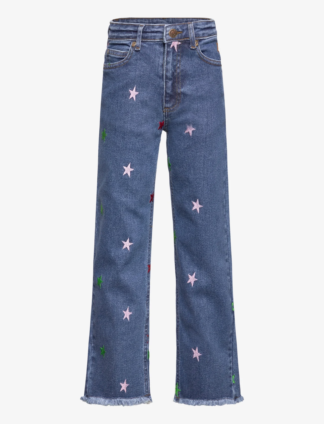 The New - TNDANIA STAR WIDE JEANS - wide leg jeans - medium blue - 0