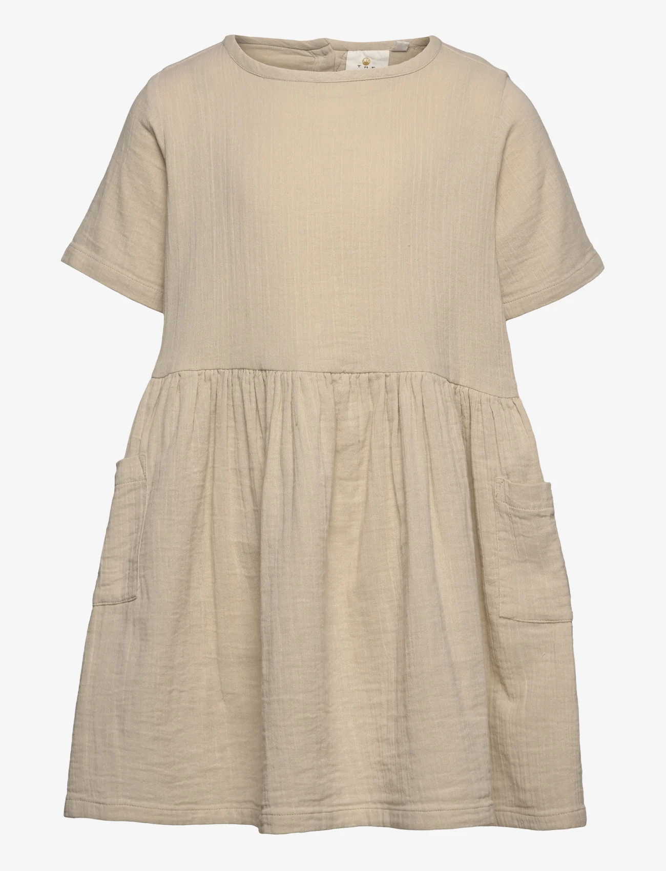 The New - TNFaisa S_S Dress - short-sleeved casual dresses - oatmeal - 0