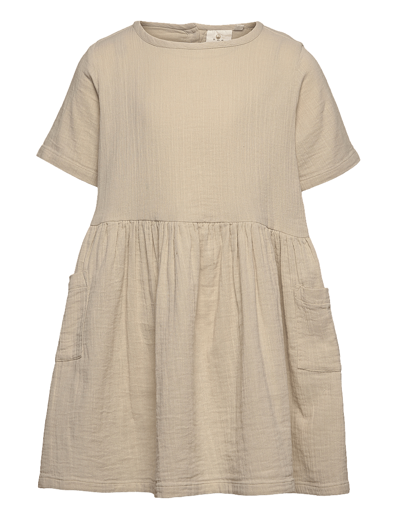The New - TNFaisa S_S Dress - kurzärmelige freizeitkleider - oatmeal - 0