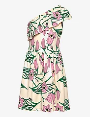 The New - TNKylie S_L Dress - sleeveless casual dresses - white swan campanula flower aop - 0