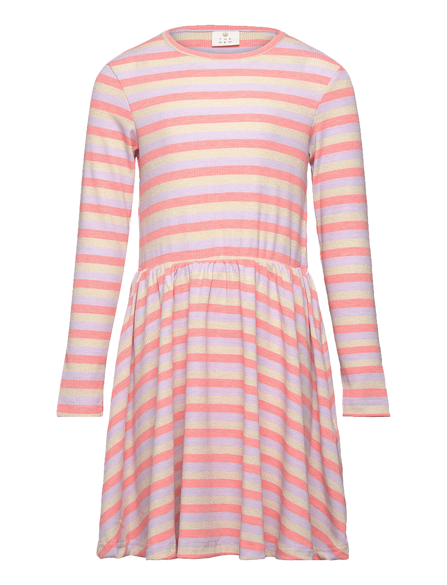 The New - TNFridan L_S Rib Dress - langerma hversdagskjólar - lavender herb - 0