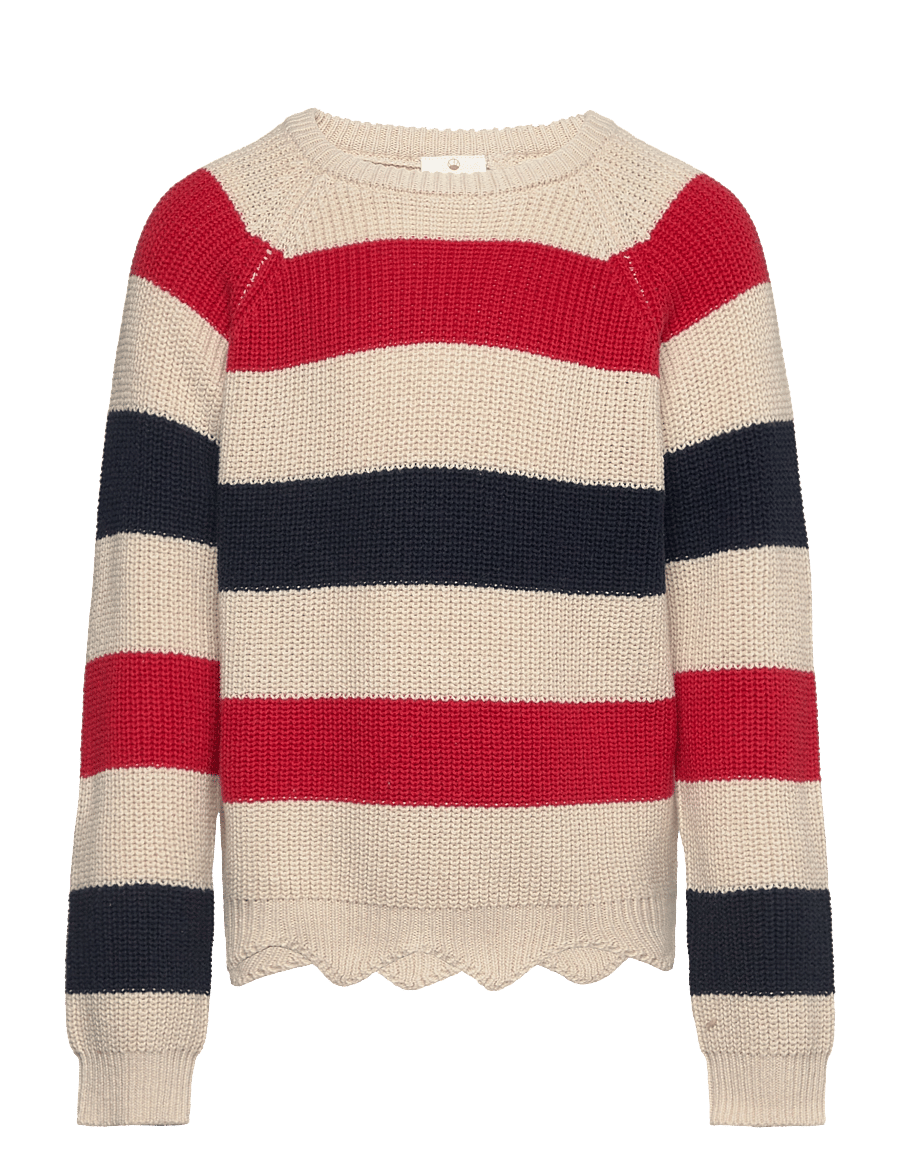 The New - TNOlly Knit Pullover - džemprid - white swan stripes - 0