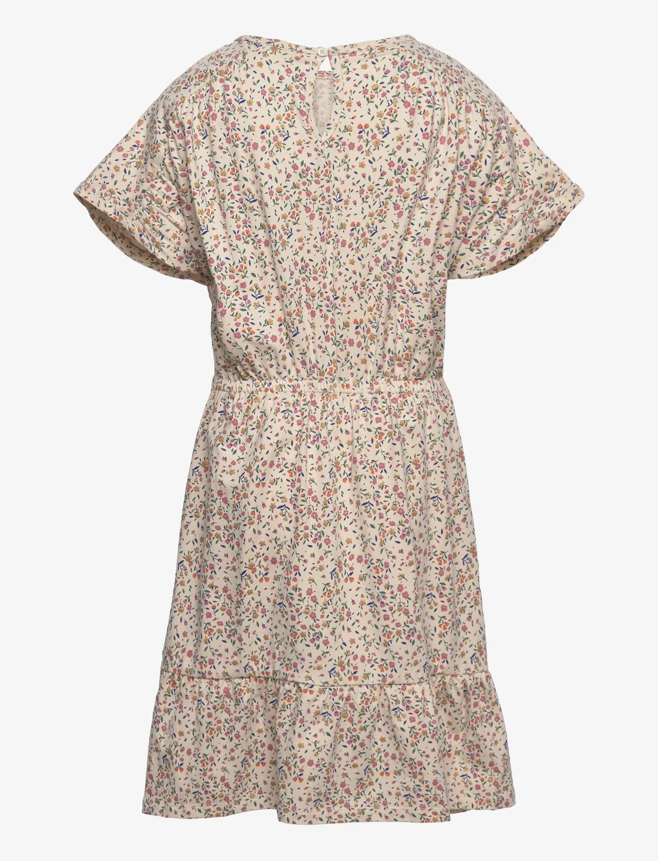 The New - TNGENEVA S_S DRESS - short-sleeved casual dresses - white swan tiny flower aop - 1