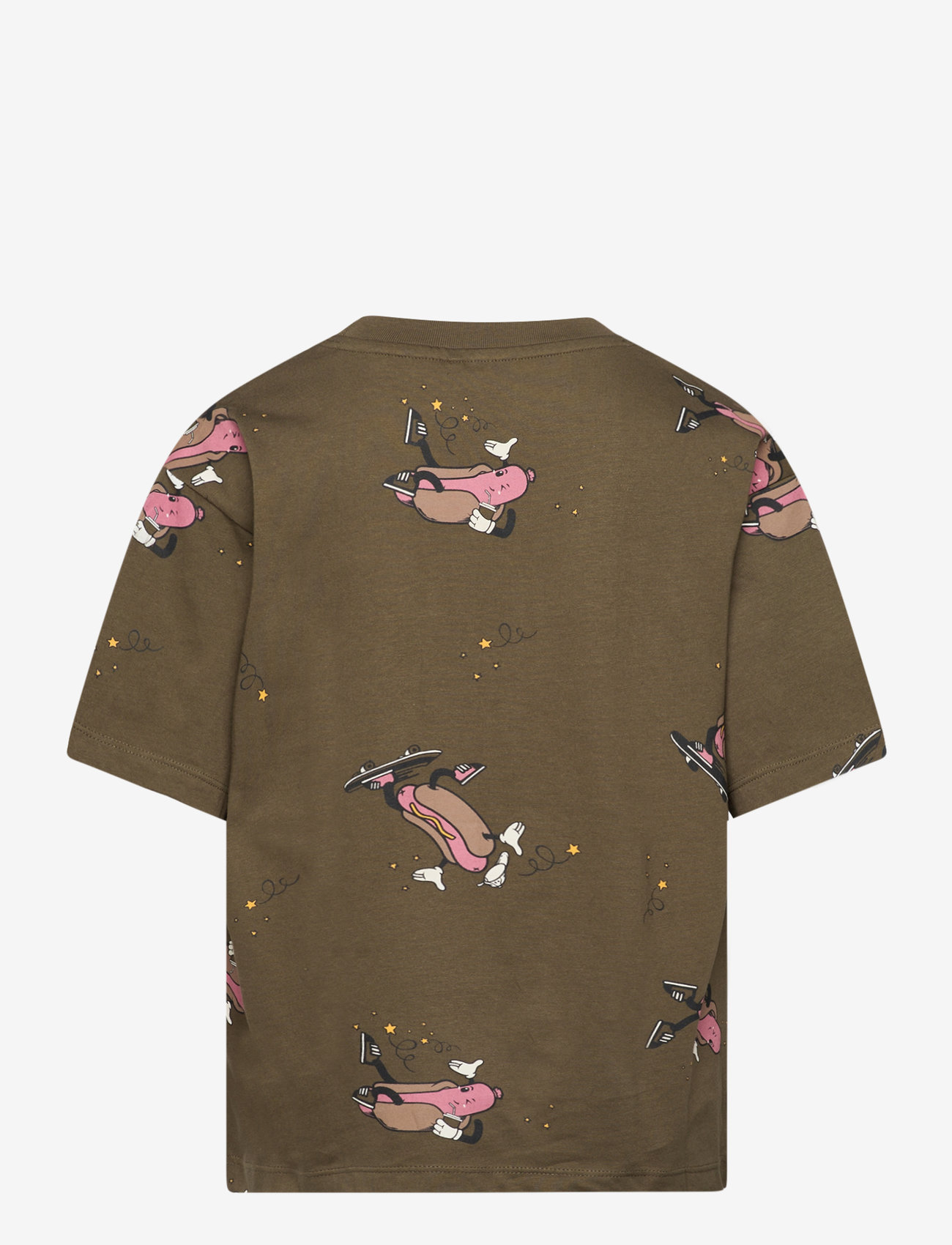 The New - TNLex OS S_S Tee - kortärmade t-shirts - ivy green hot dog aop - 1