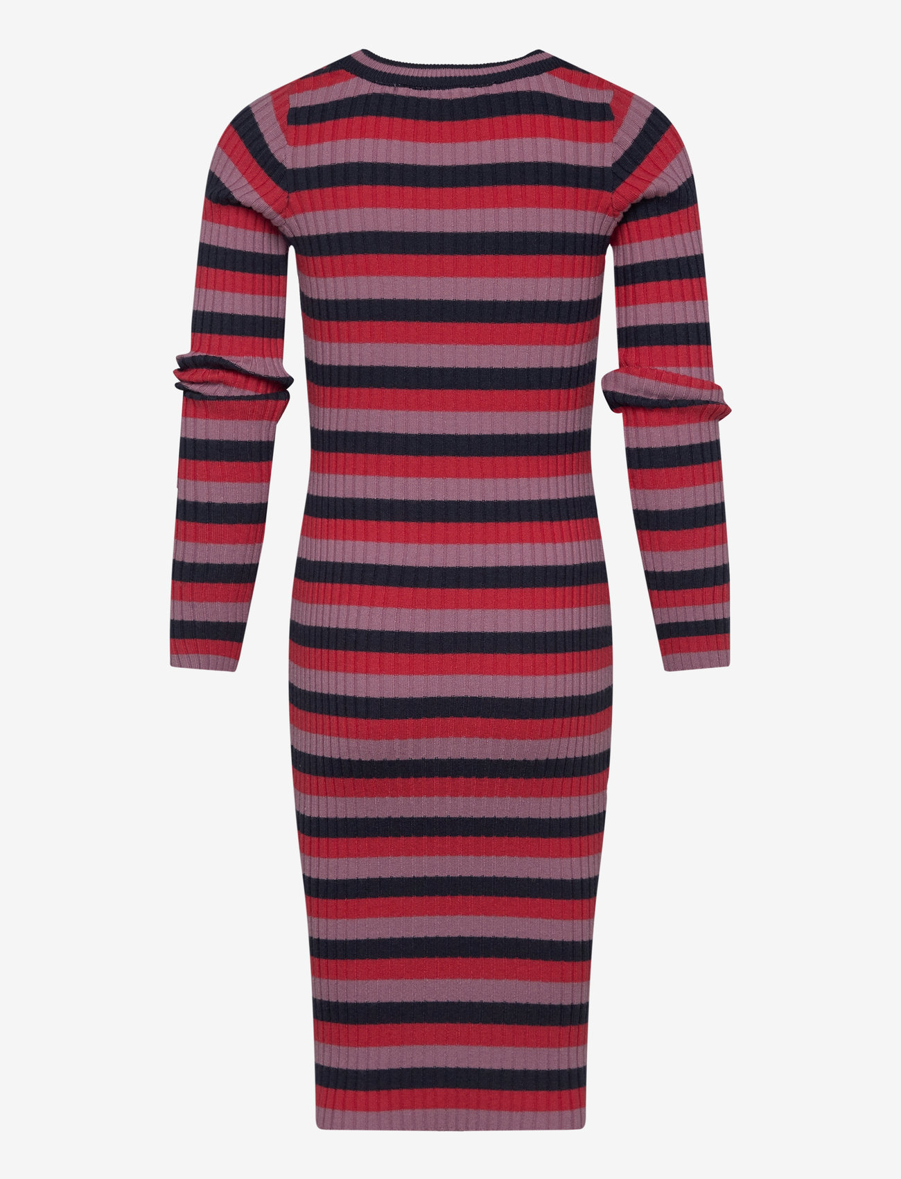 The New - TNLia L_S Knit Dress - langærmede hverdagskjoler - multi stripe - 3