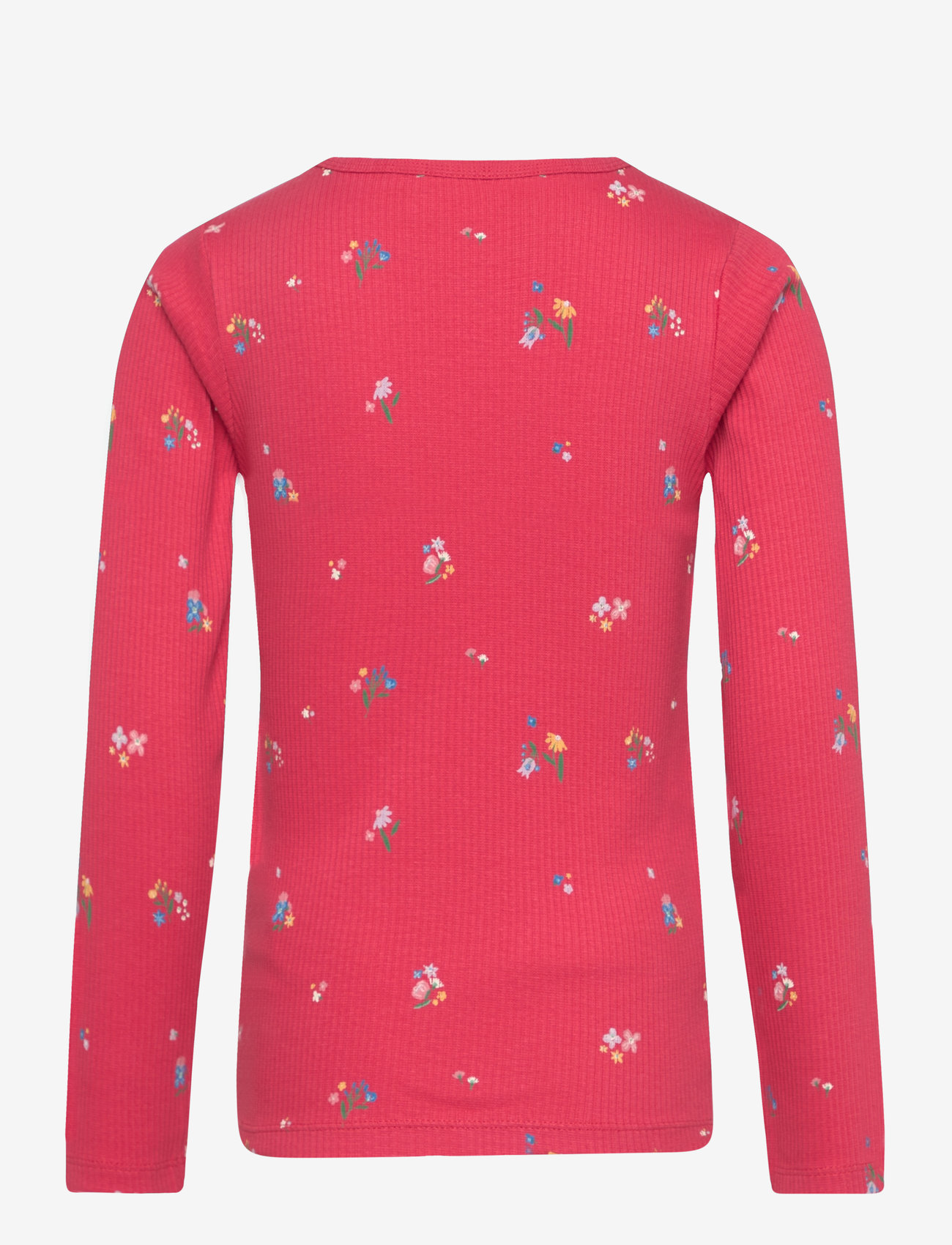 The New - TNLiv L_S Rib Tee - langærmede t-shirts - chrysanthemum flower aop - 1