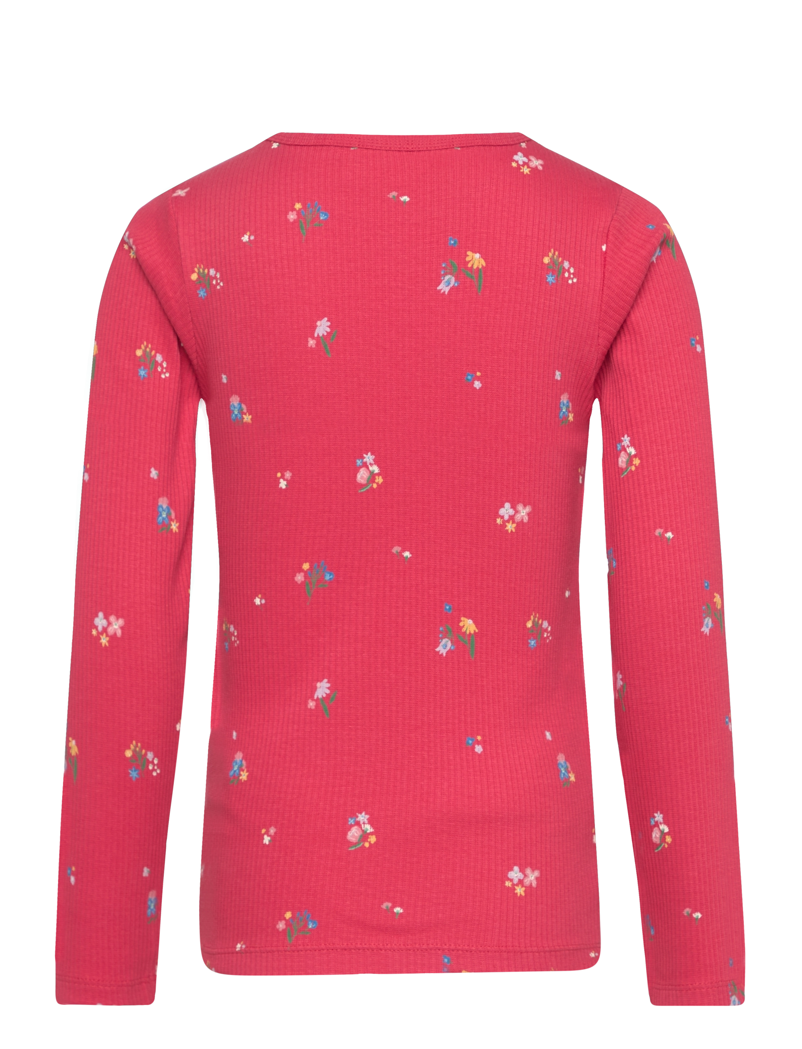 The New - TNLiv L_S Rib Tee - langærmede t-shirts - chrysanthemum flower aop - 1