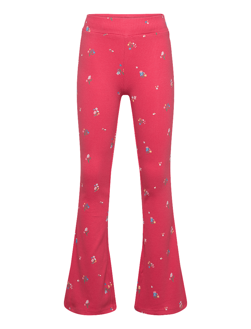 The New - TNLiv Flared Rib Pants - leggings - chrysanthemum flower aop - 0