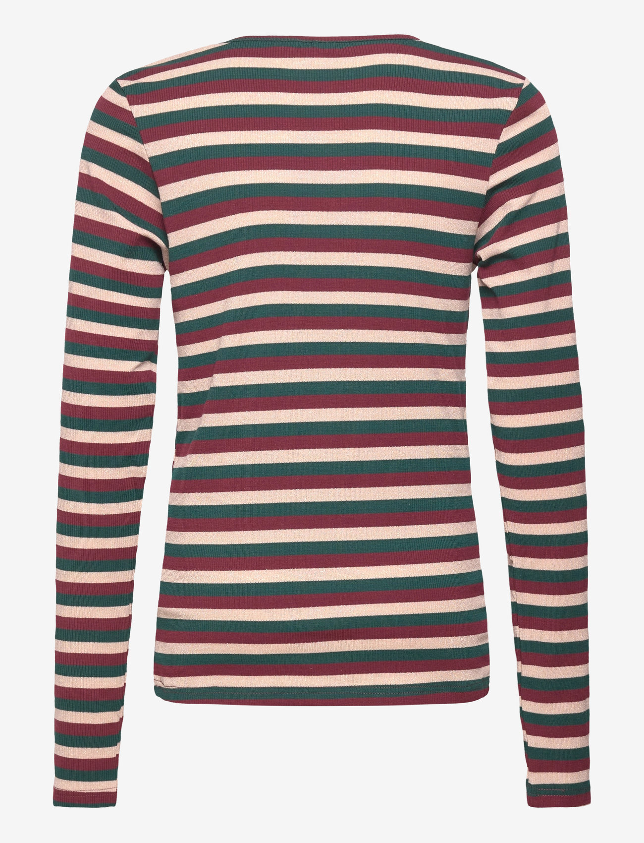 The New - TNMadeline L_S Rib Tee - langærmede t-shirts - multi stripe - 1