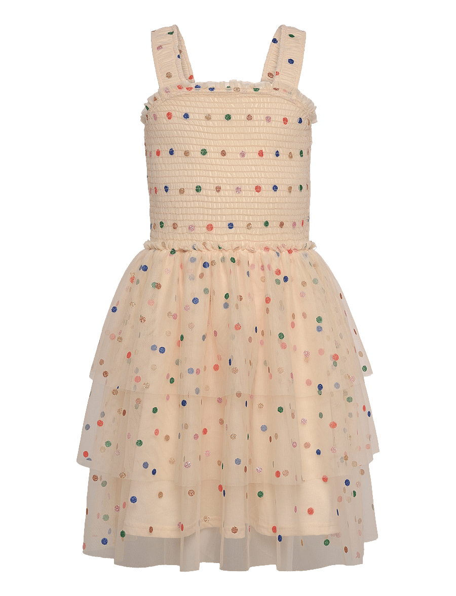 The New - TNNaria S_L Dress - varrukateta vabaaja kleidid - white swan aop - 0