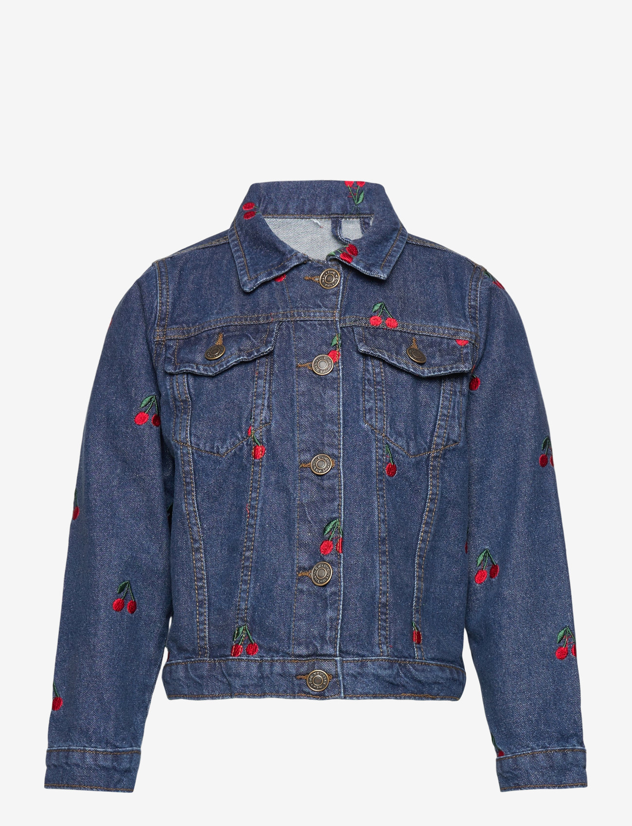 The New - TNNatalia Denim Jacket - denim jackets - medium blue denim emb - 0