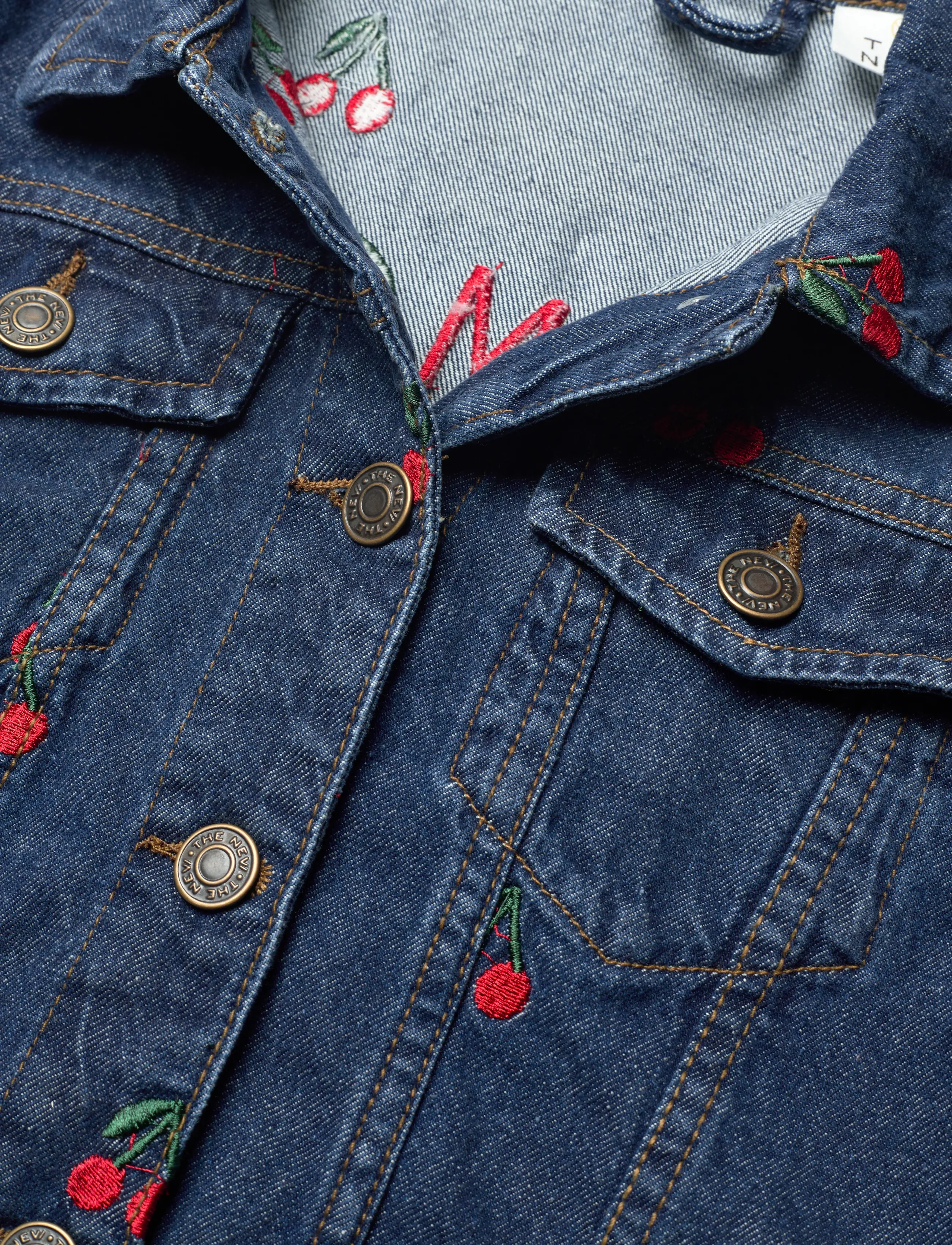 The New - TNNatalia Denim Jacket - medium blue denim emb - 2