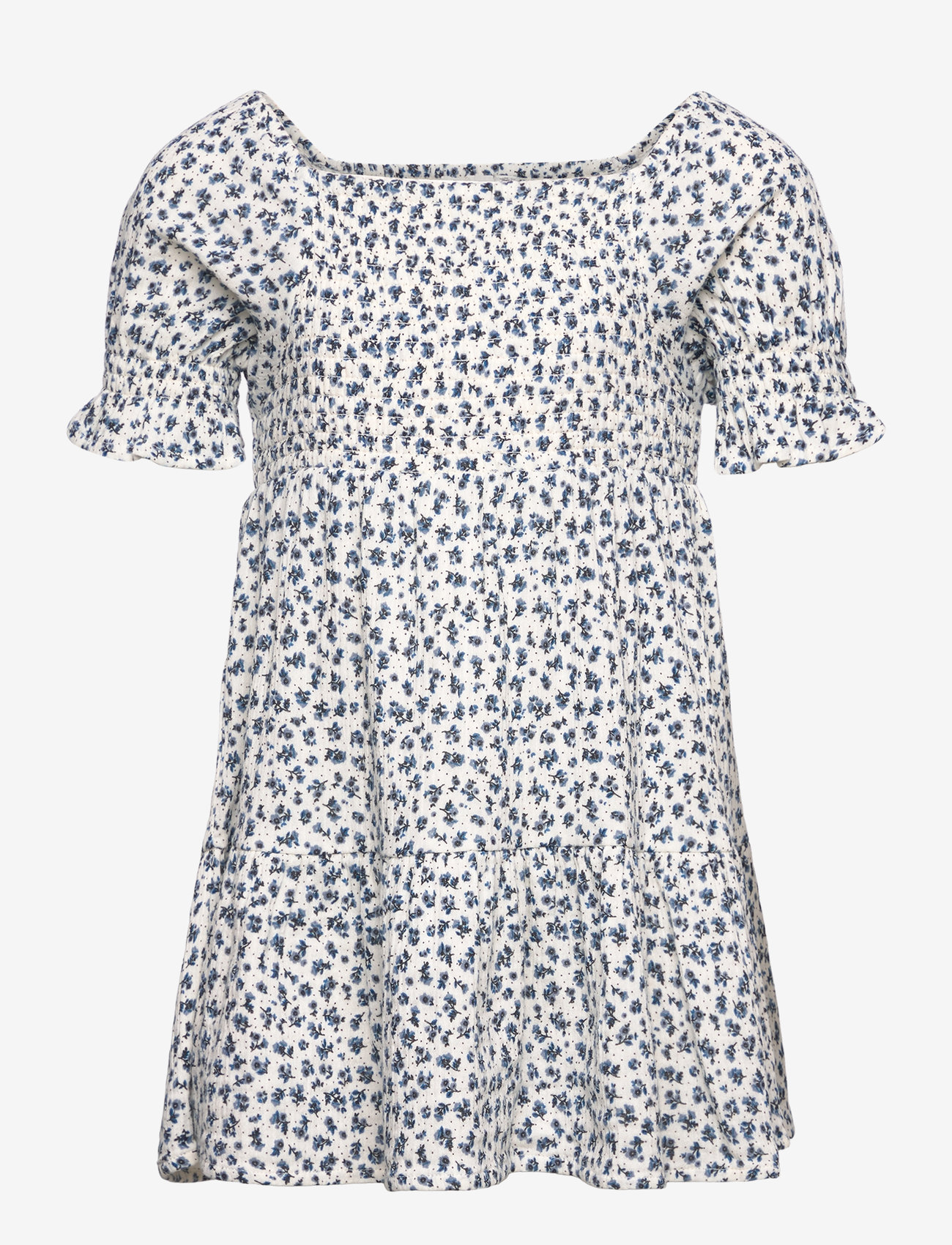 The New - TNNiki S_S Dress - kortärmade vardagsklänningar - white swan aop - 0