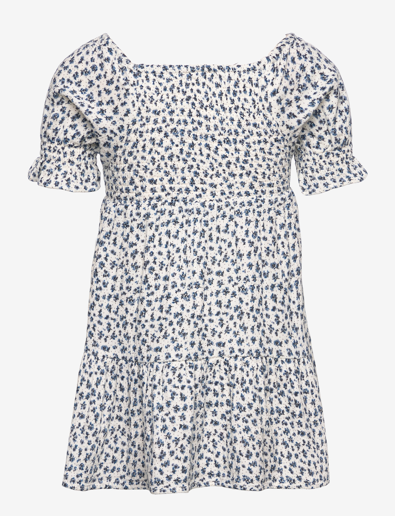 The New - TNNiki S_S Dress - kortärmade vardagsklänningar - white swan aop - 1