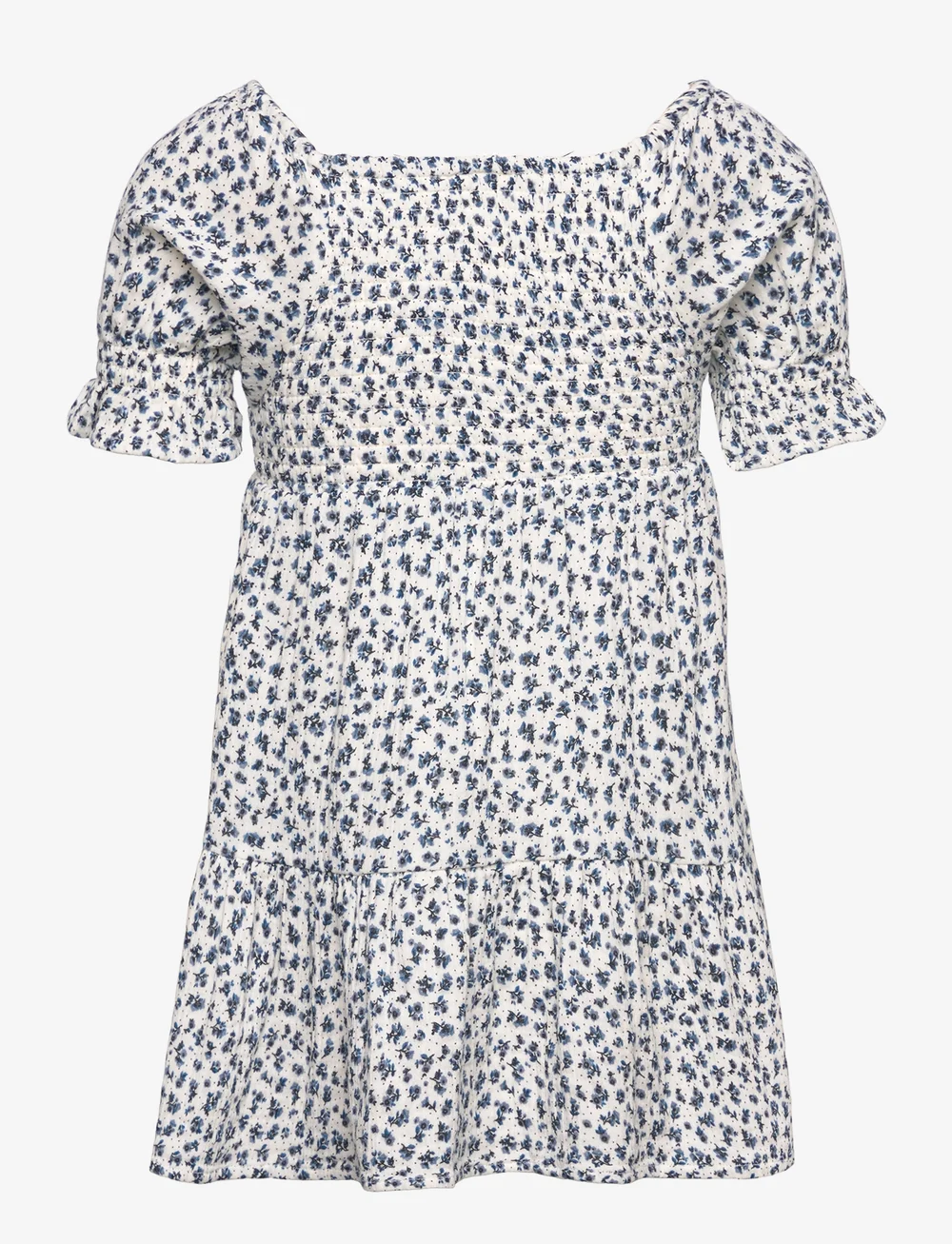 The New - TNNiki S_S Dress - kortärmade vardagsklänningar - white swan aop - 1