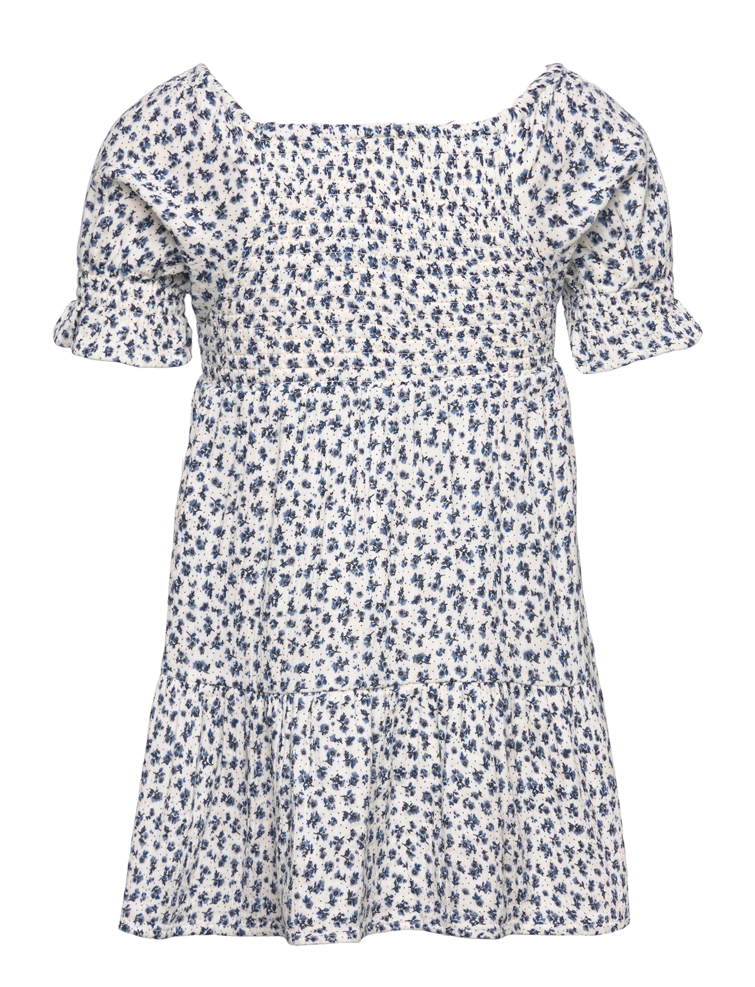 The New - TNNiki S_S Dress - short-sleeved casual dresses - white swan aop - 1