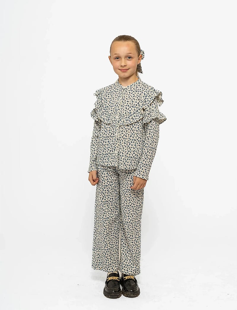 The New - TNNiki Wide Pants - byxor - white swan aop - 0