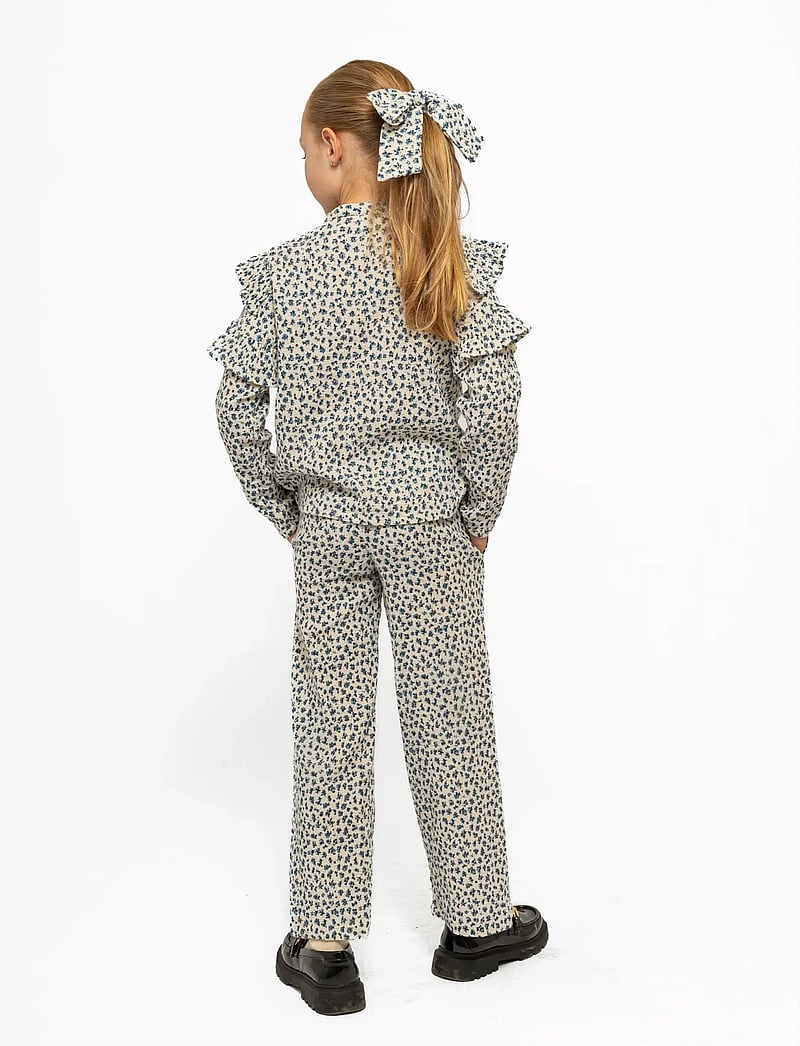 The New - TNNiki Wide Pants - byxor - white swan aop - 4