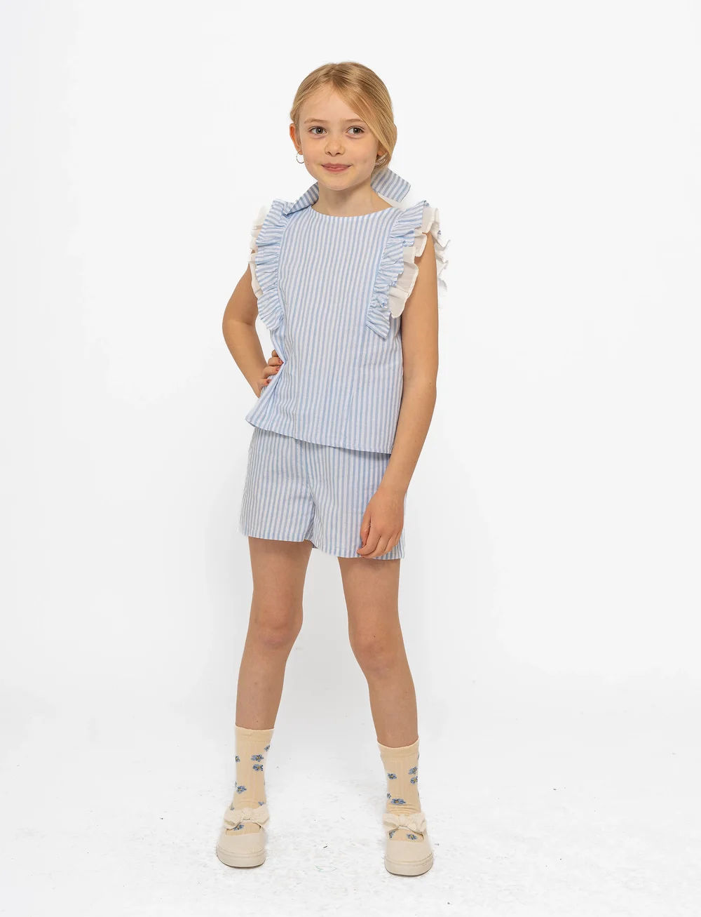 The New - TNNalani Shorts - casual shorts - white swan striped - 0