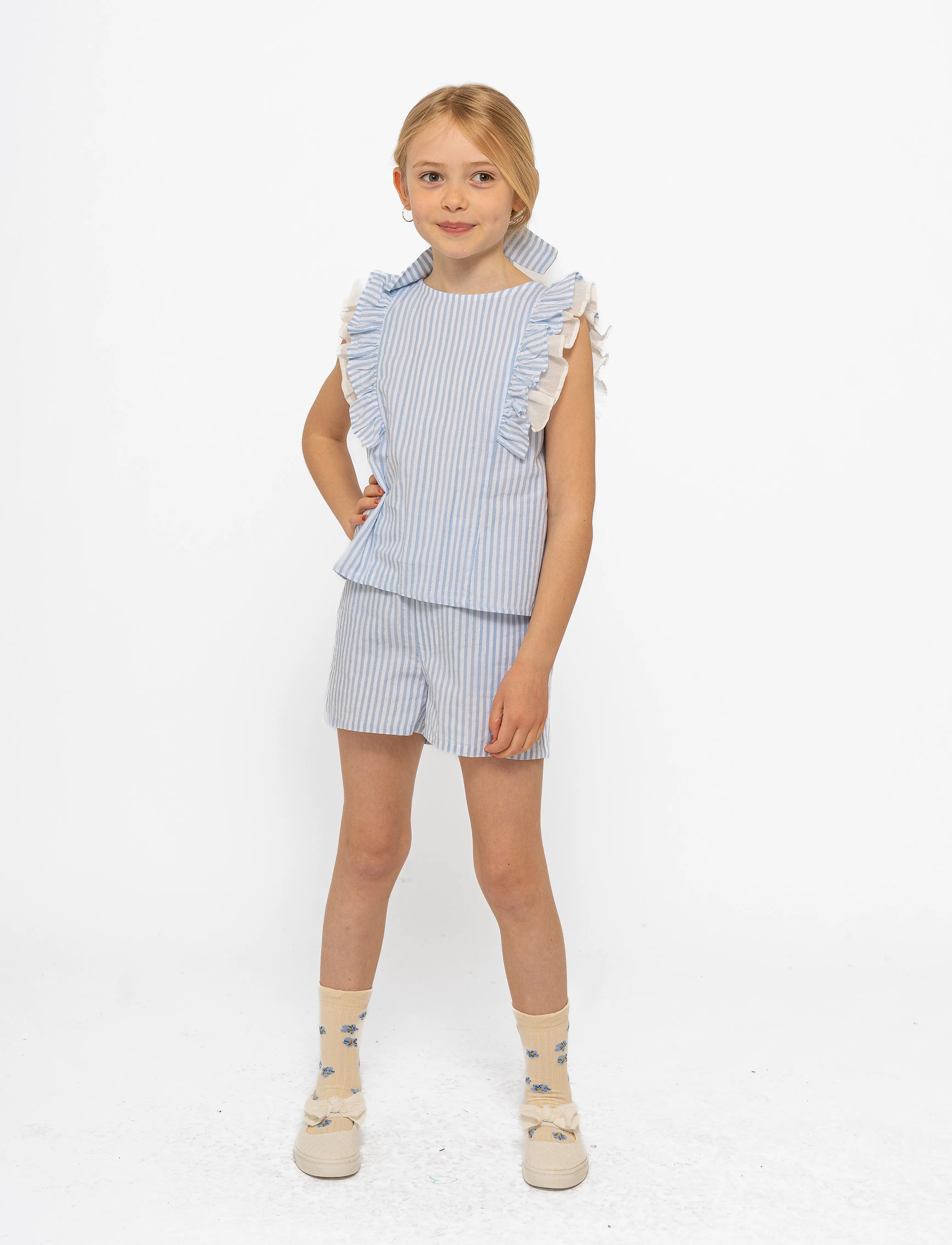 The New TNNalani Shorts - Shorts - WHITE SWAN STRIPED / blue