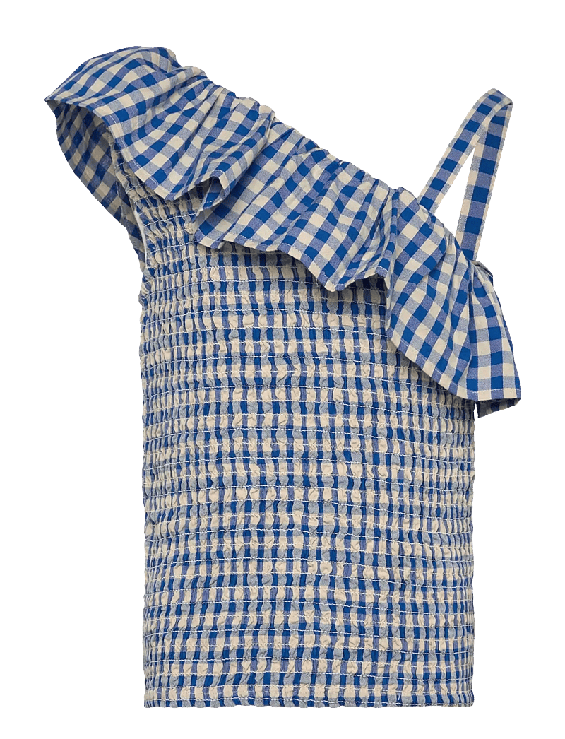 The New - TNNally Short S_L Top - blouses & tunics - daphne check - 1