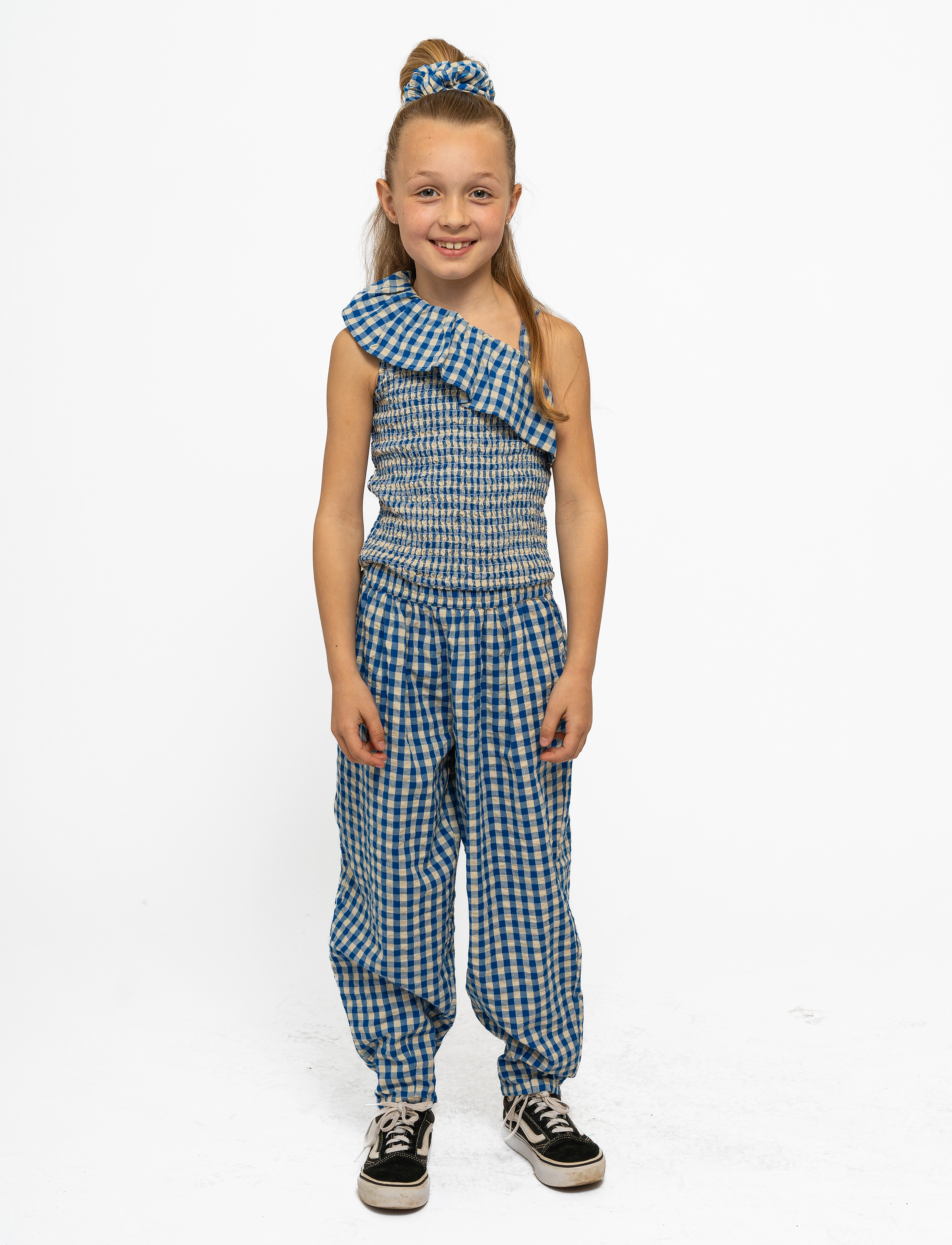 The New Tnnally Short S_L Top, Børn, Smock One Shoulder Top, Blå, Str: 110/116
