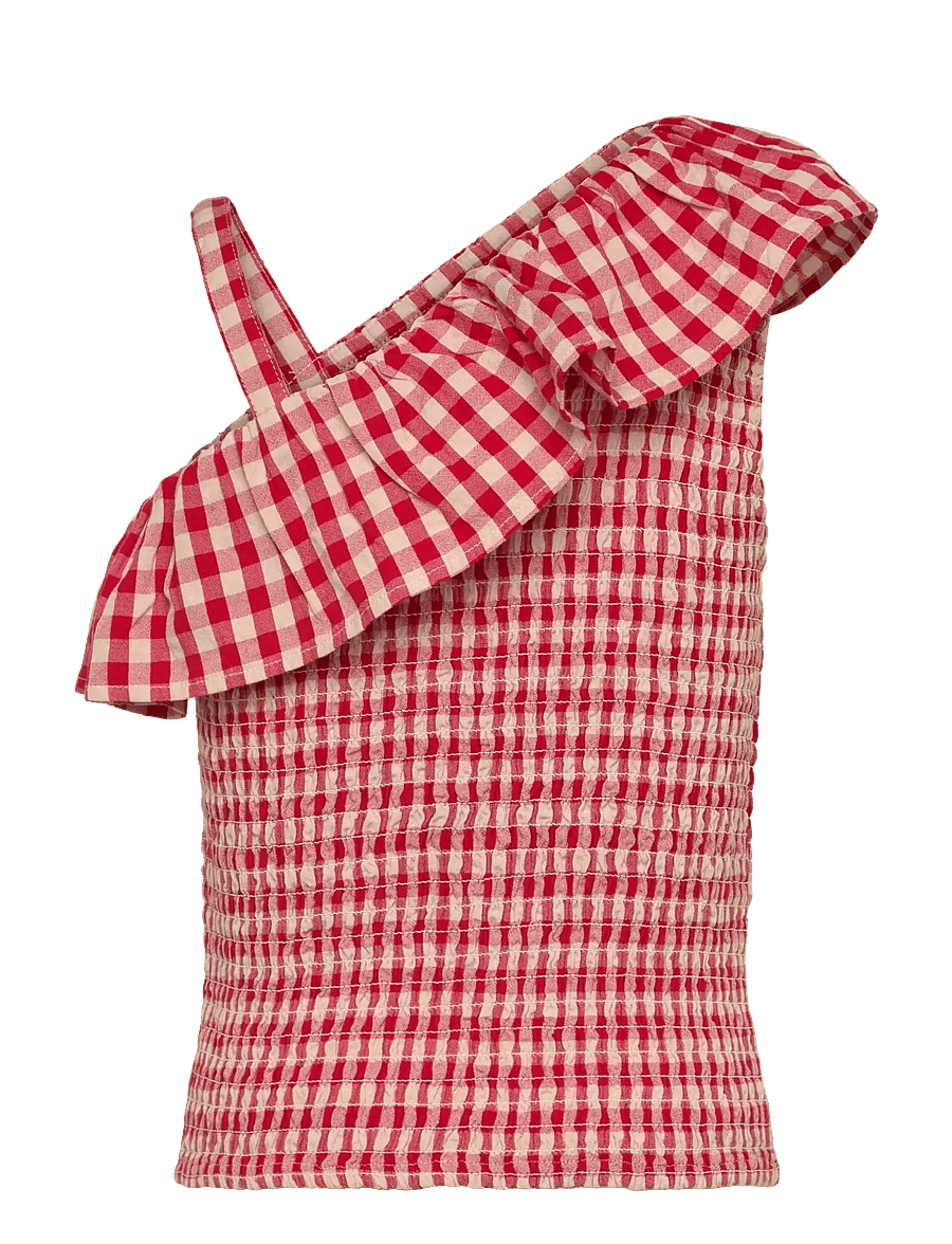 The New - TNNally Short S_L Top - blusen & tuniken - poppy red check - 1