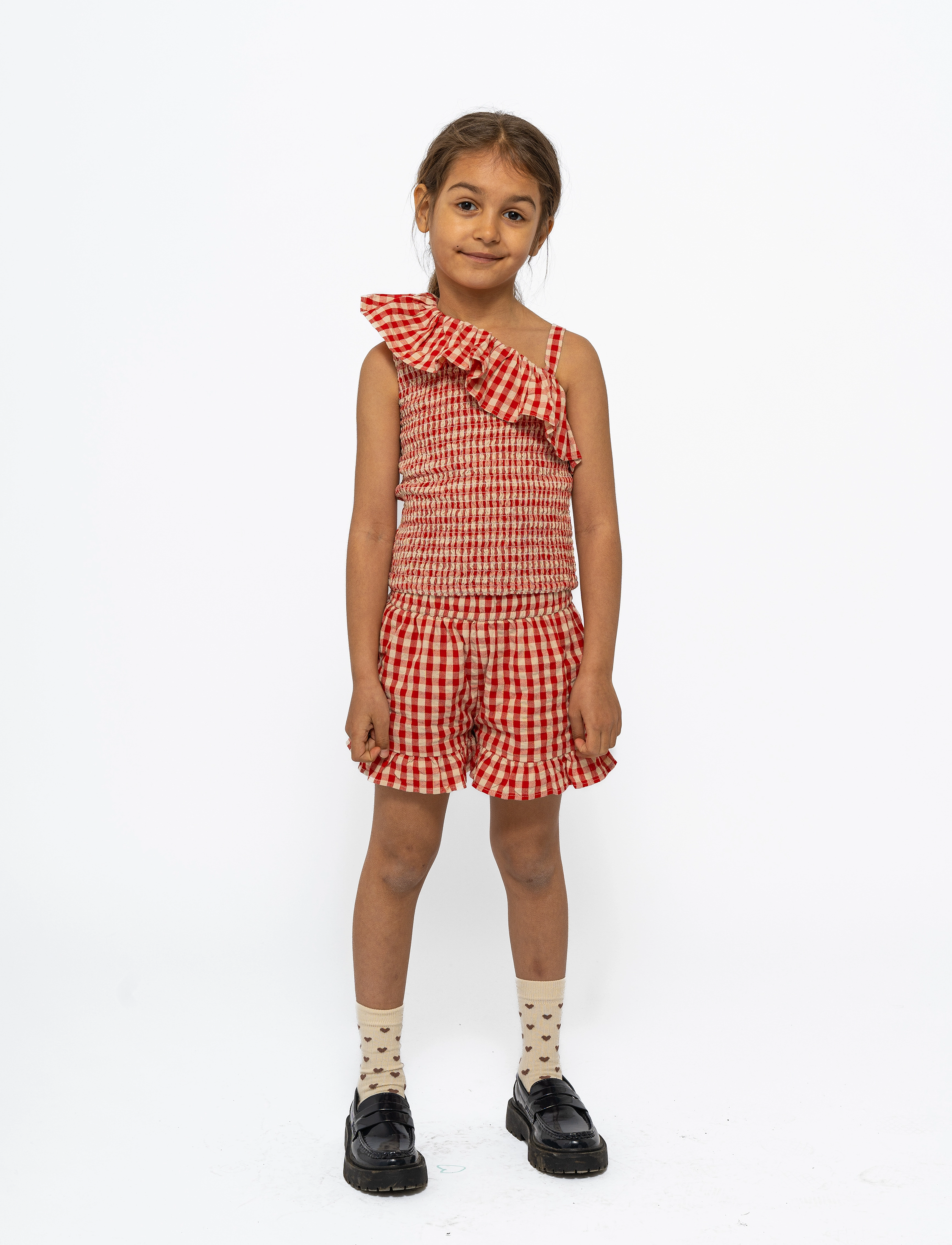 The New Tnnally Short S_L Top, Børn, Smock One Shoulder Top, Rød, Str: 170/176