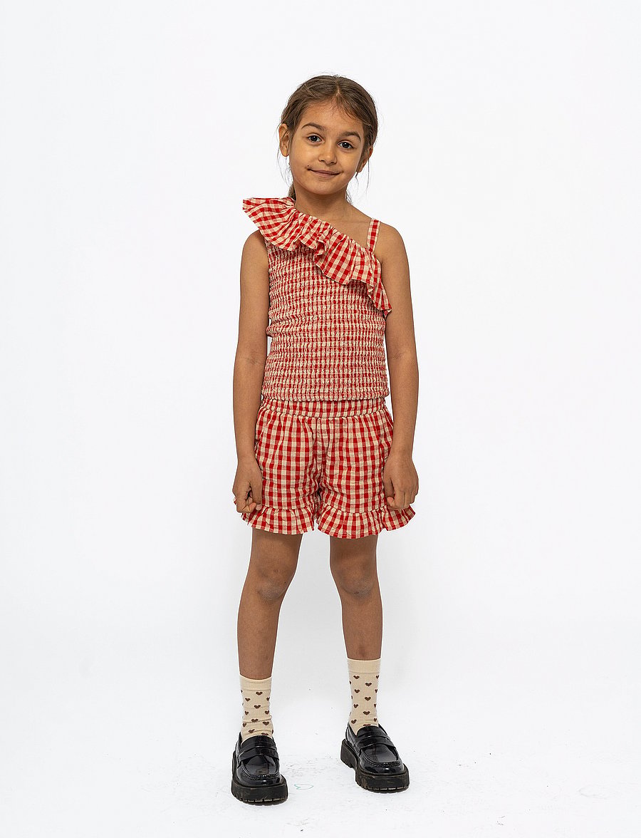 The New - TNNally Short S_L Top - blusen & tuniken - poppy red check - 0