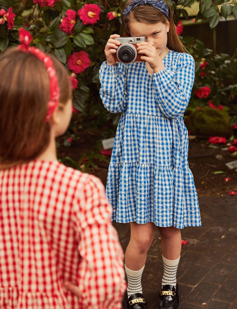 The New - TNNally L_S Dress - langærmede hverdagskjoler - daphne check - 0