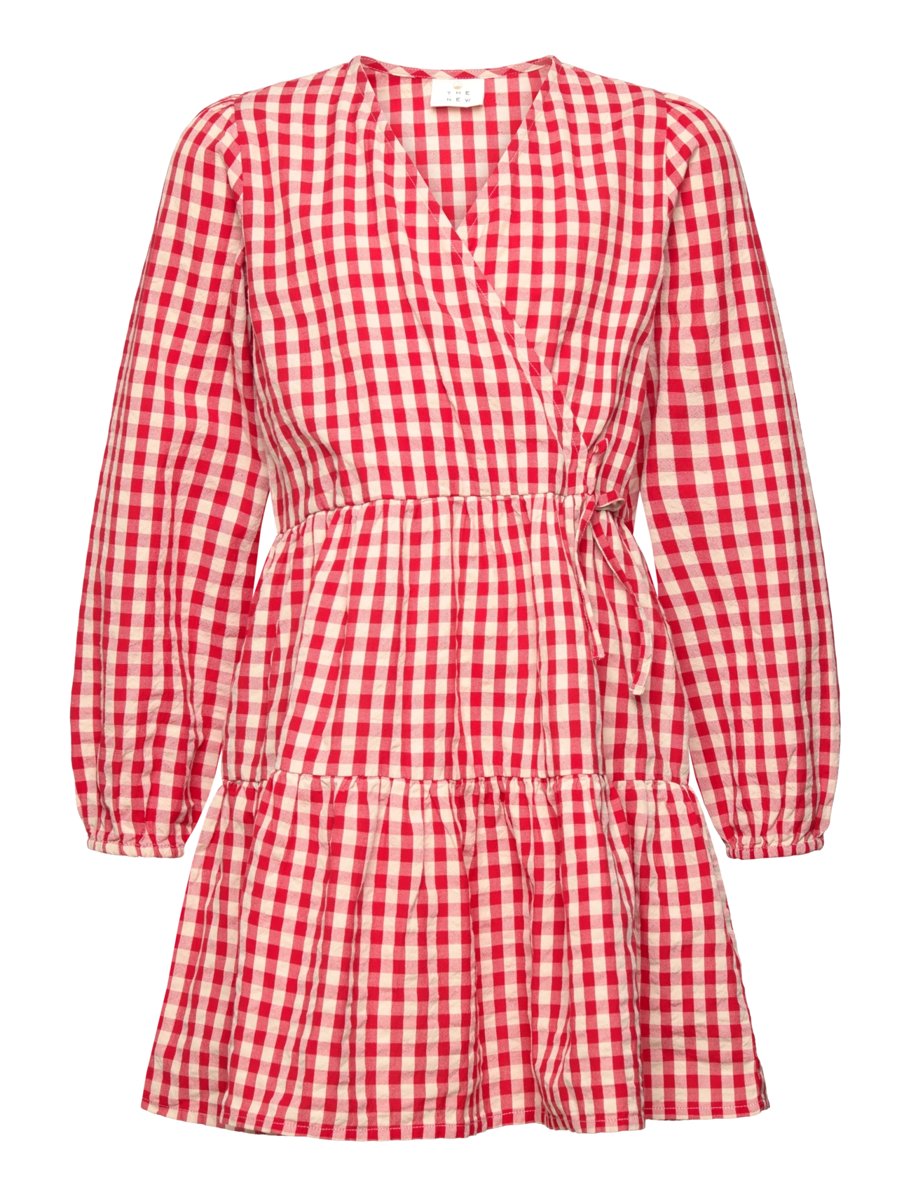 The New TNNally L_S Dress - Kjoler - POPPY RED CHECK / red