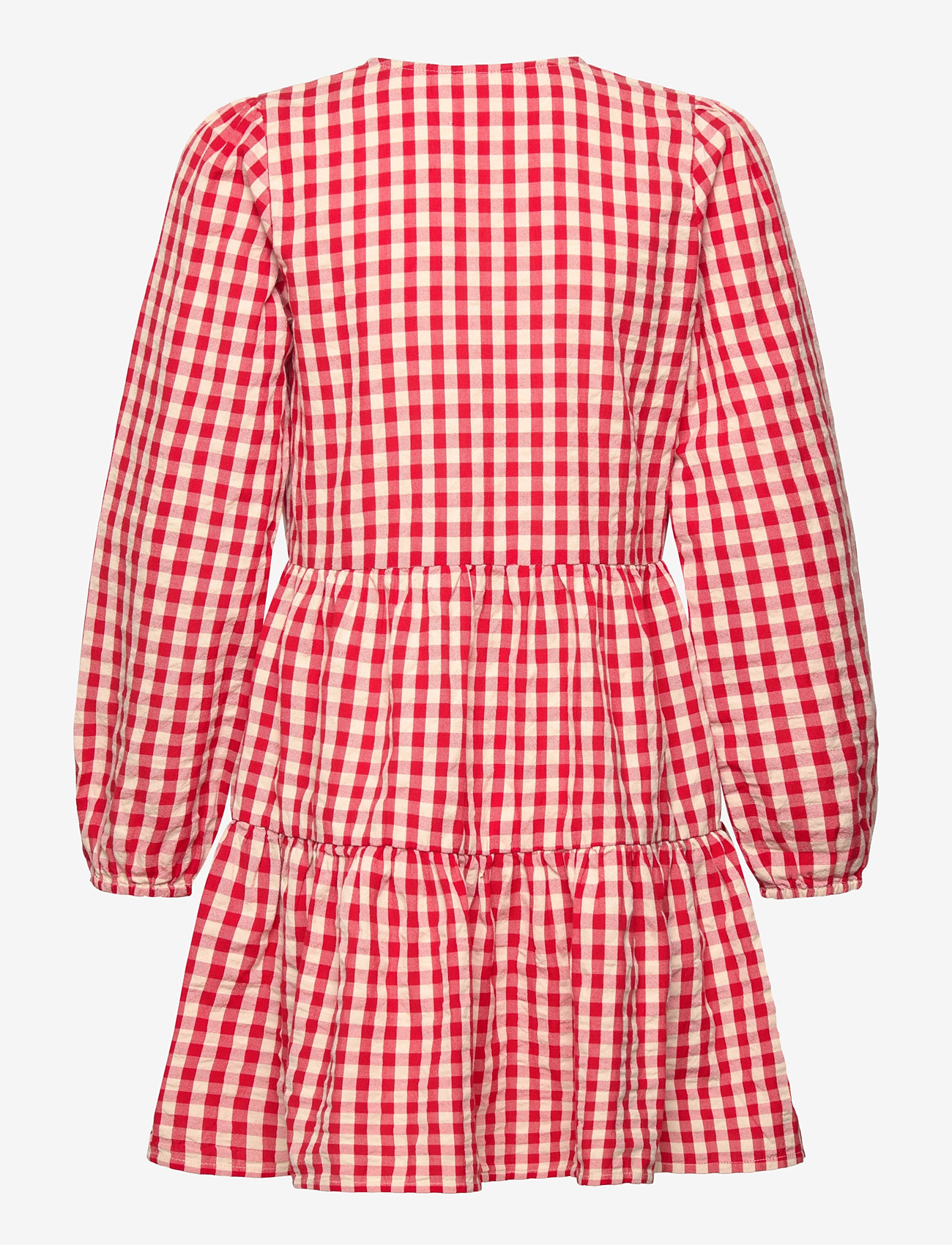 The New - TNNally L_S Dress - langærmede hverdagskjoler - poppy red check - 2
