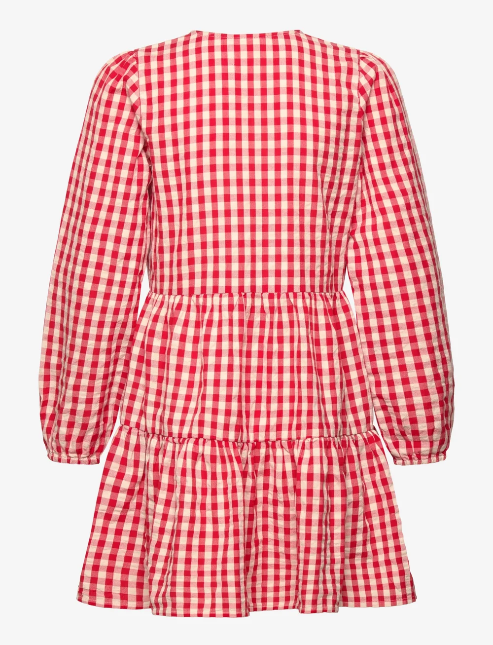 The New - TNNally L_S Dress - langärmelige freizeitkleider - poppy red check - 2