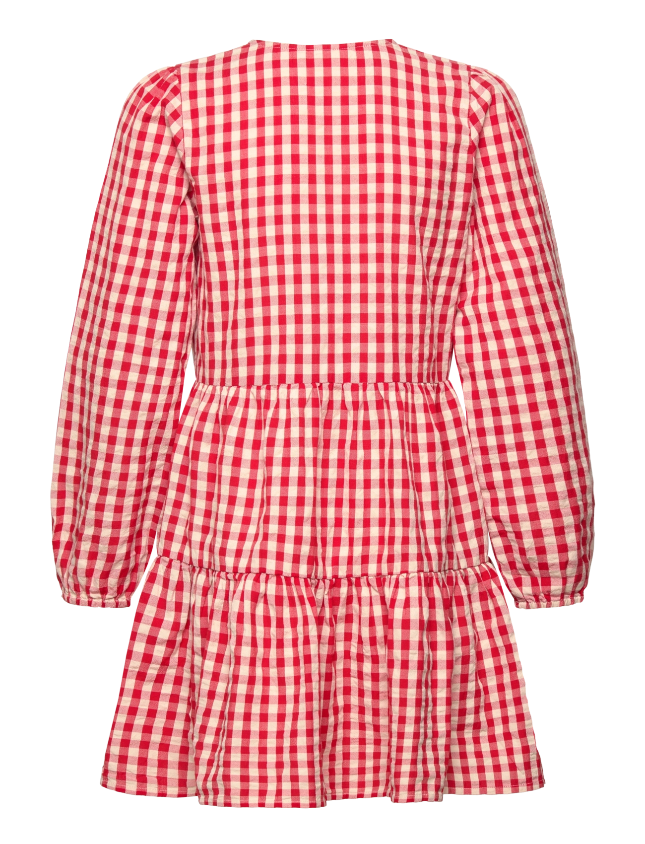 The New - TNNally L_S Dress - langærmede hverdagskjoler - poppy red check - 2