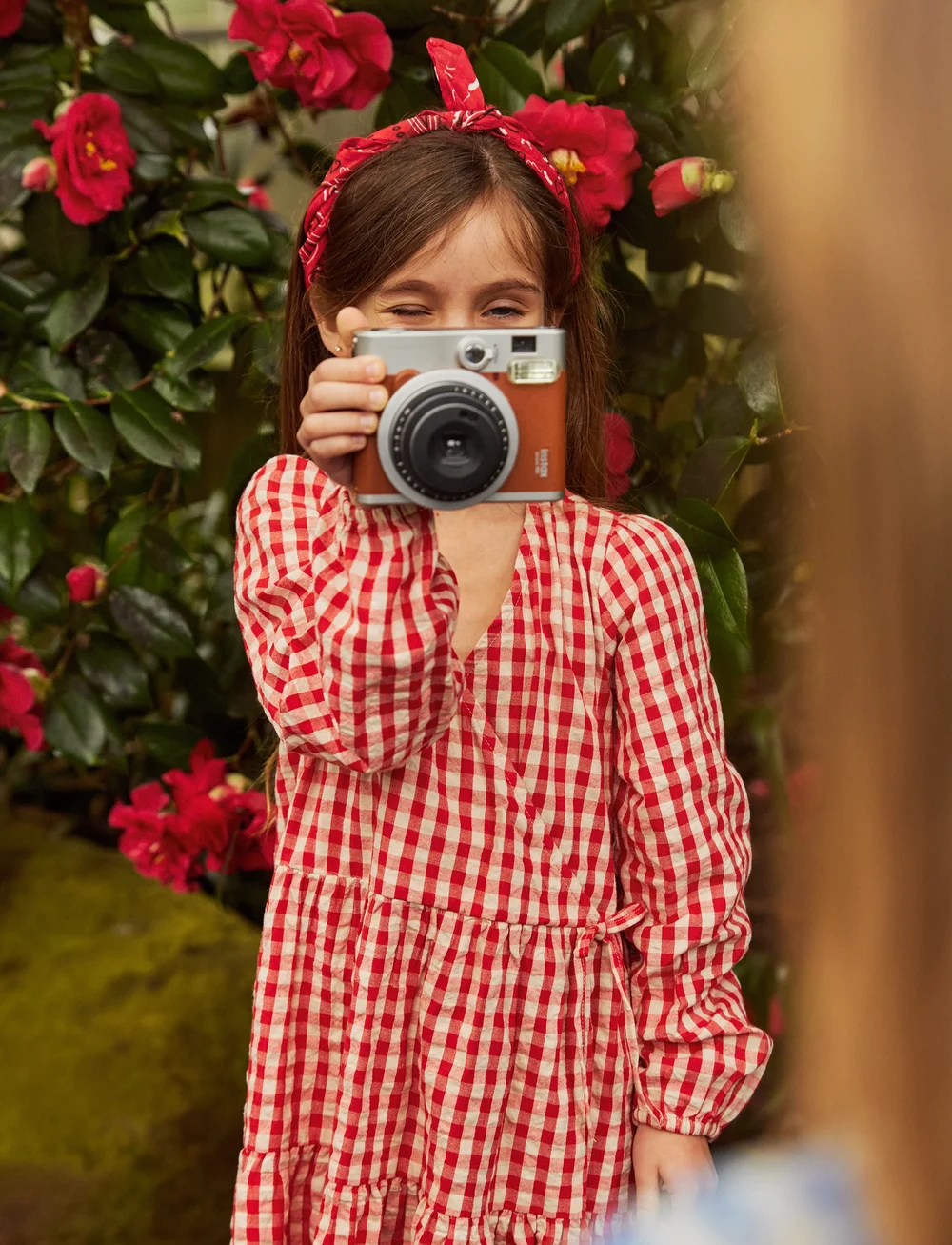 The New - TNNally L_S Dress - langärmelige freizeitkleider - poppy red check - 0