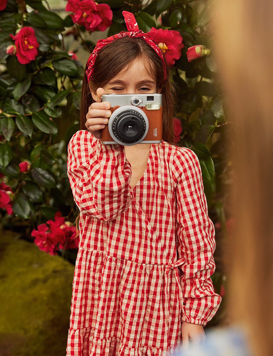The New - TNNally L_S Dress - langärmelige freizeitkleider - poppy red check - 0