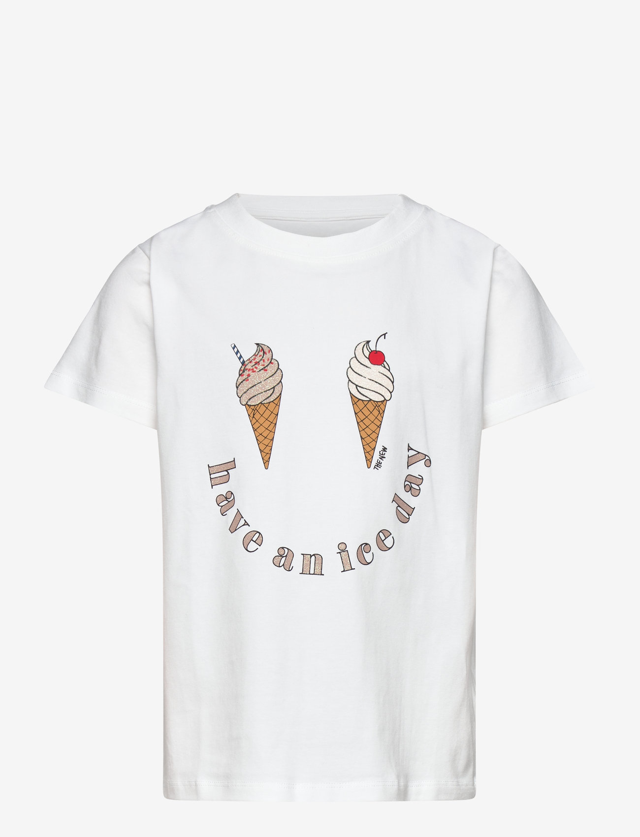 The New - TNNyrie S_S Tee - kortärmade t-shirts - bright white - 1