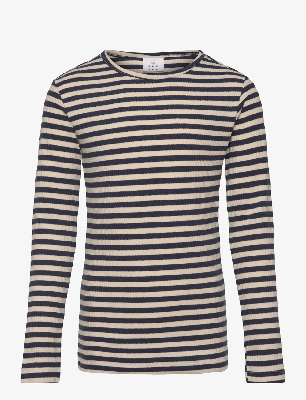 The New - TNMoore Uni L_S Rib Tee - langärmelig - mood indigo striped - 0