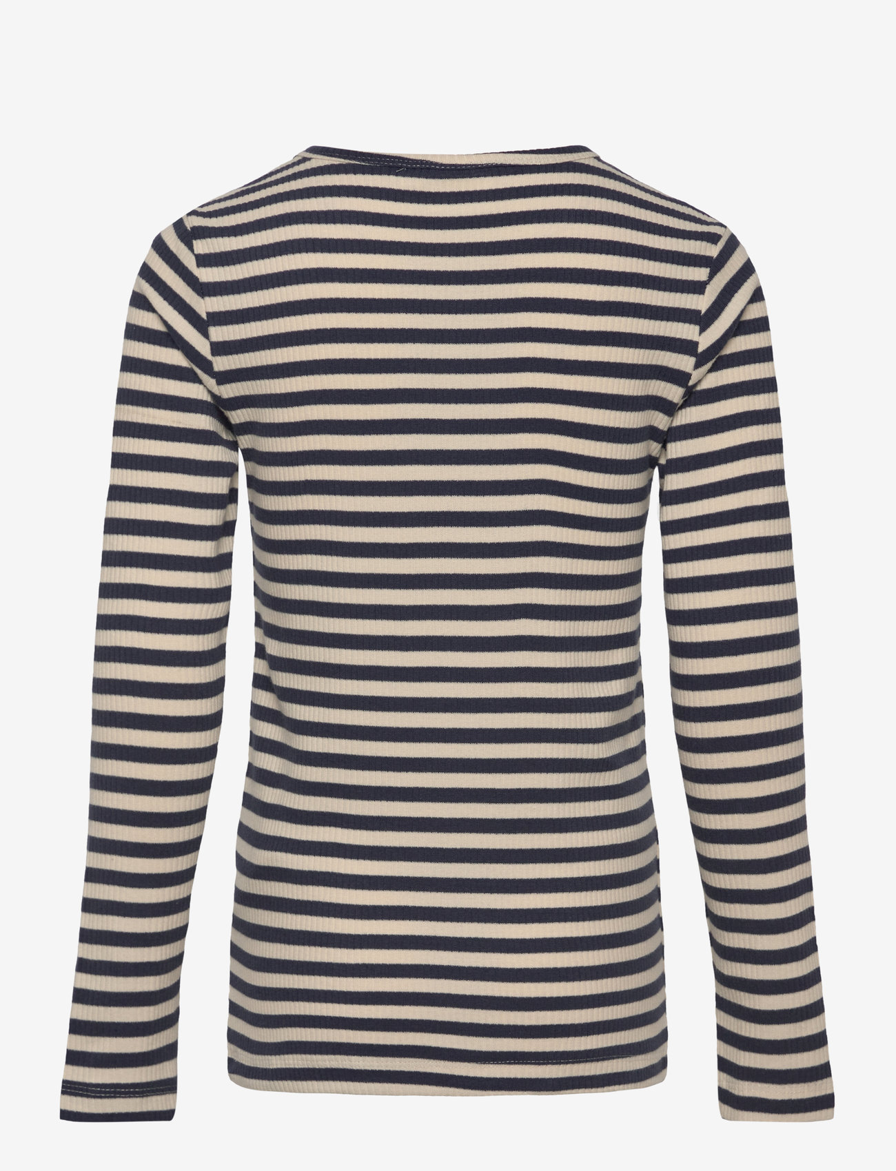 The New - TNMoore Uni L_S Rib Tee - langærmede t-shirts - mood indigo striped - 1